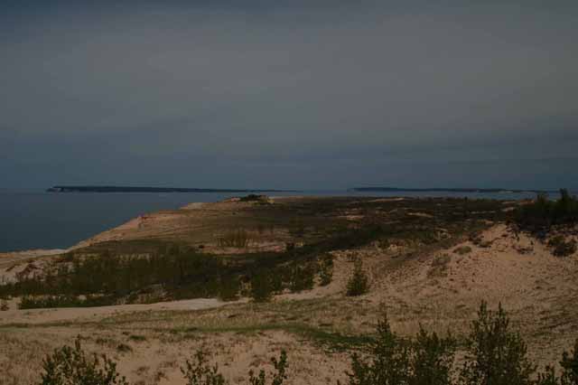 looking north at the Manitou Islands